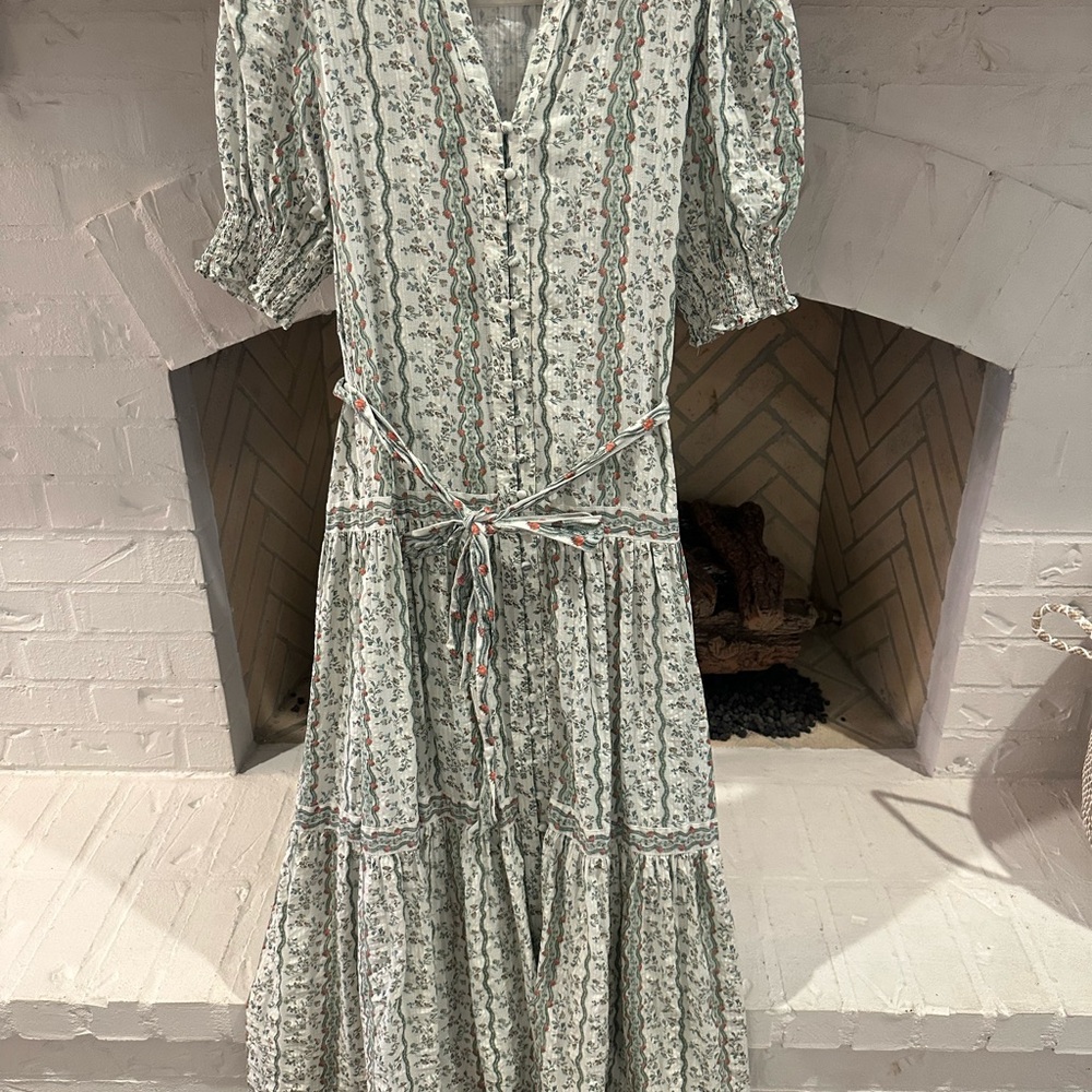 Hill House Green Floral Maxi Dress